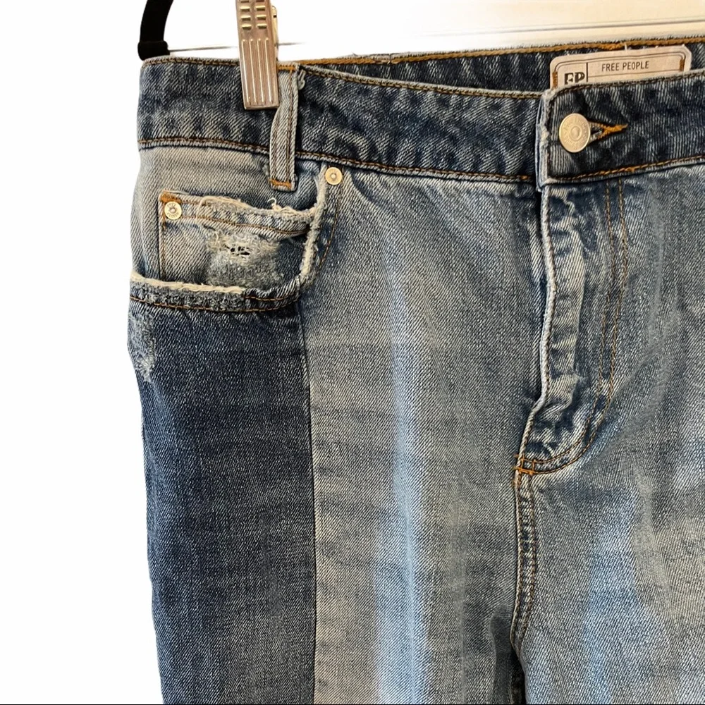 Free People Patchwork Jeans size 30 - Picture 4 of 7